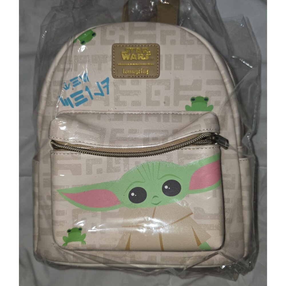 Loungefly Disney star wars the child grogu baby Yoda mini backpack bookbag bag!